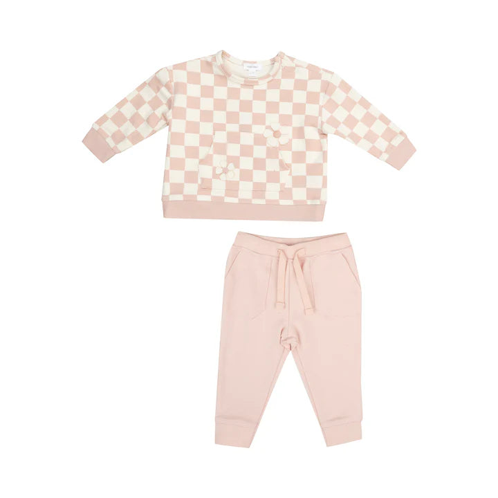 Angel Dear Pink Checkerboard Set