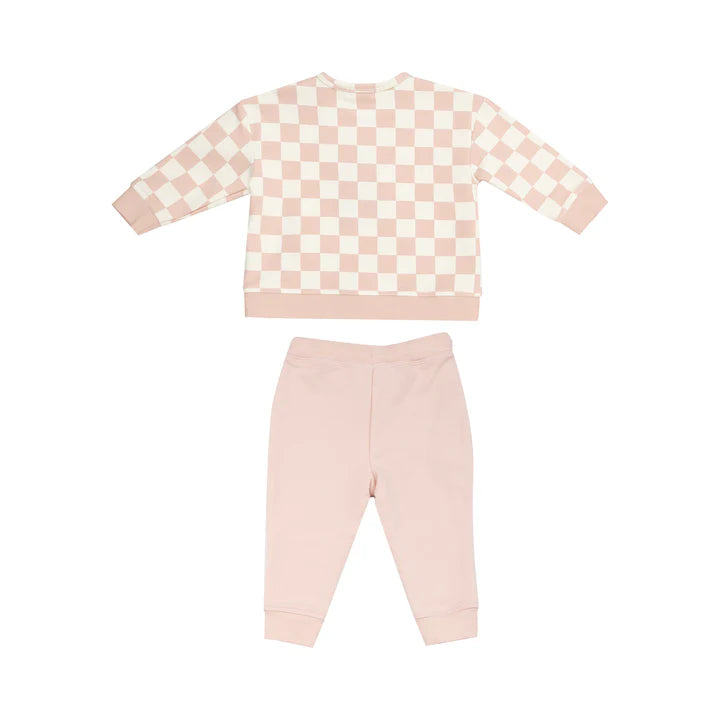 Angel Dear Pink Checkerboard Set