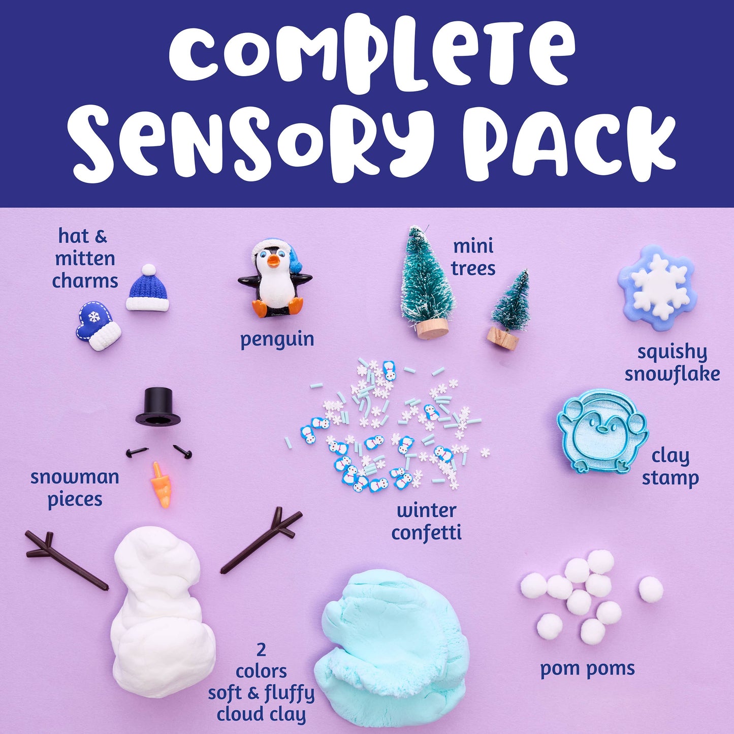 Snowman Cloud Clay Sensory Play Kit