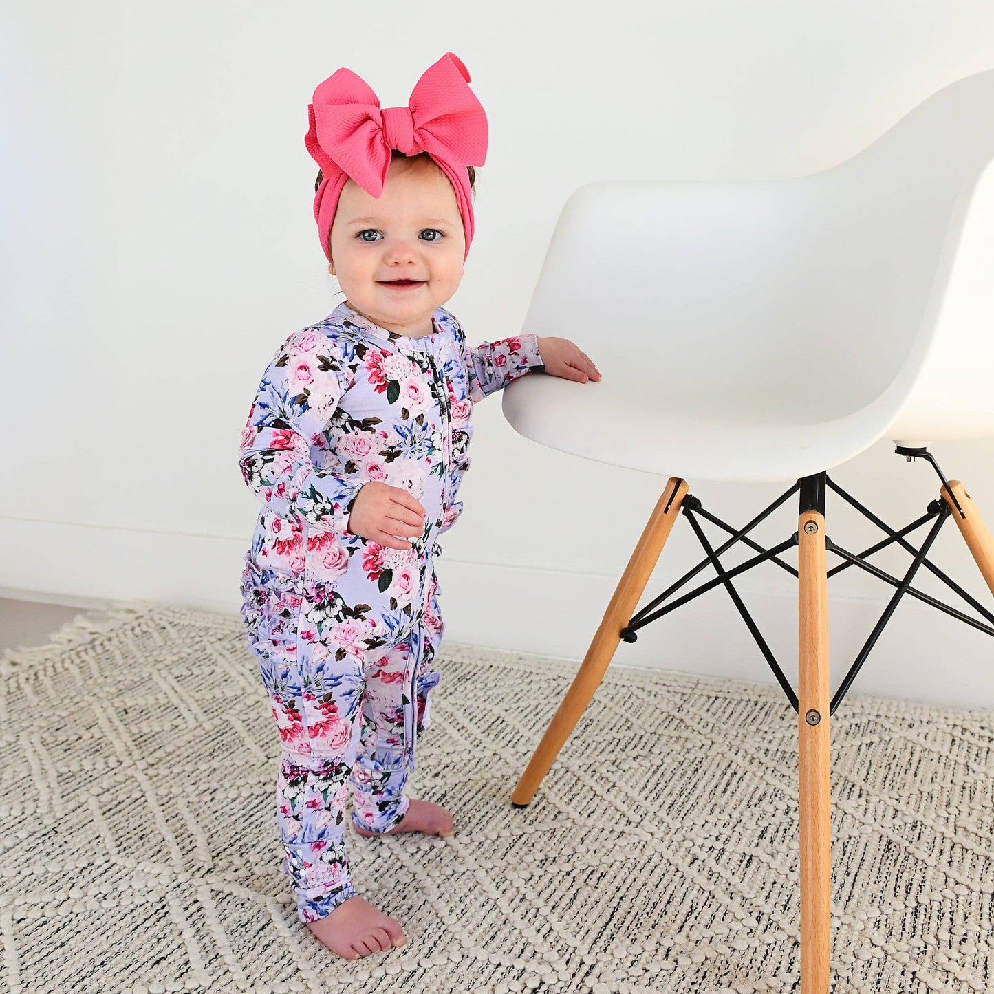 Emerson Floral Ruffle Zip Romper