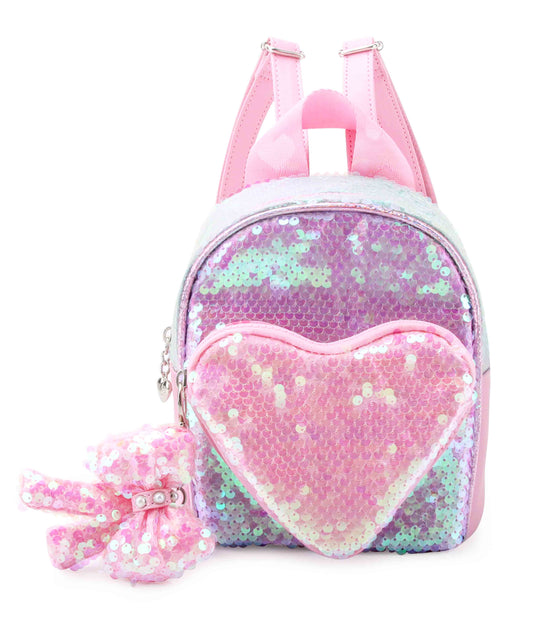 Sequins Color Block Micro Mini Backpack