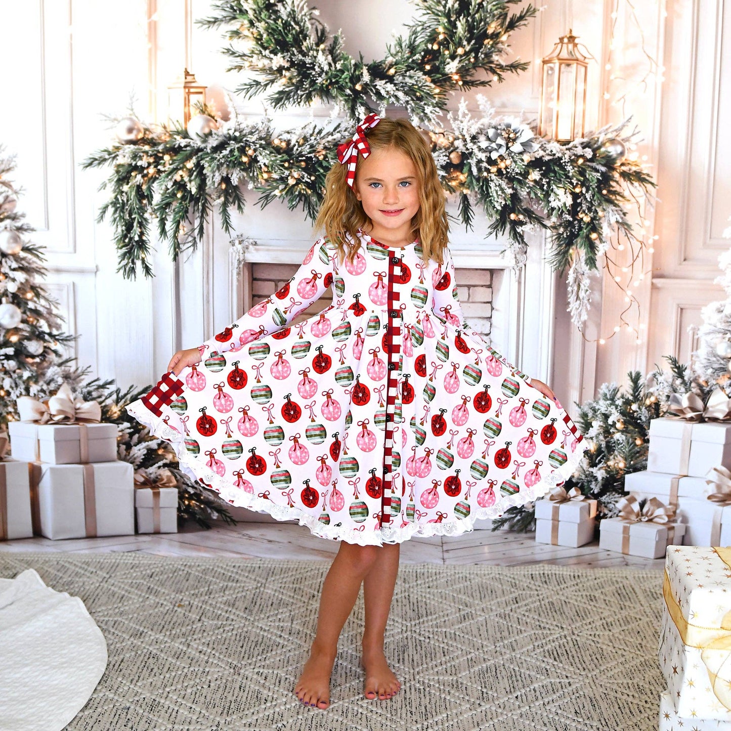 Gigi & Max Kit Ornaments Button Dress