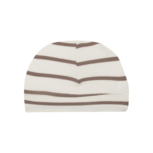 Angel Dear Brown Ribbed Stripe Beanie