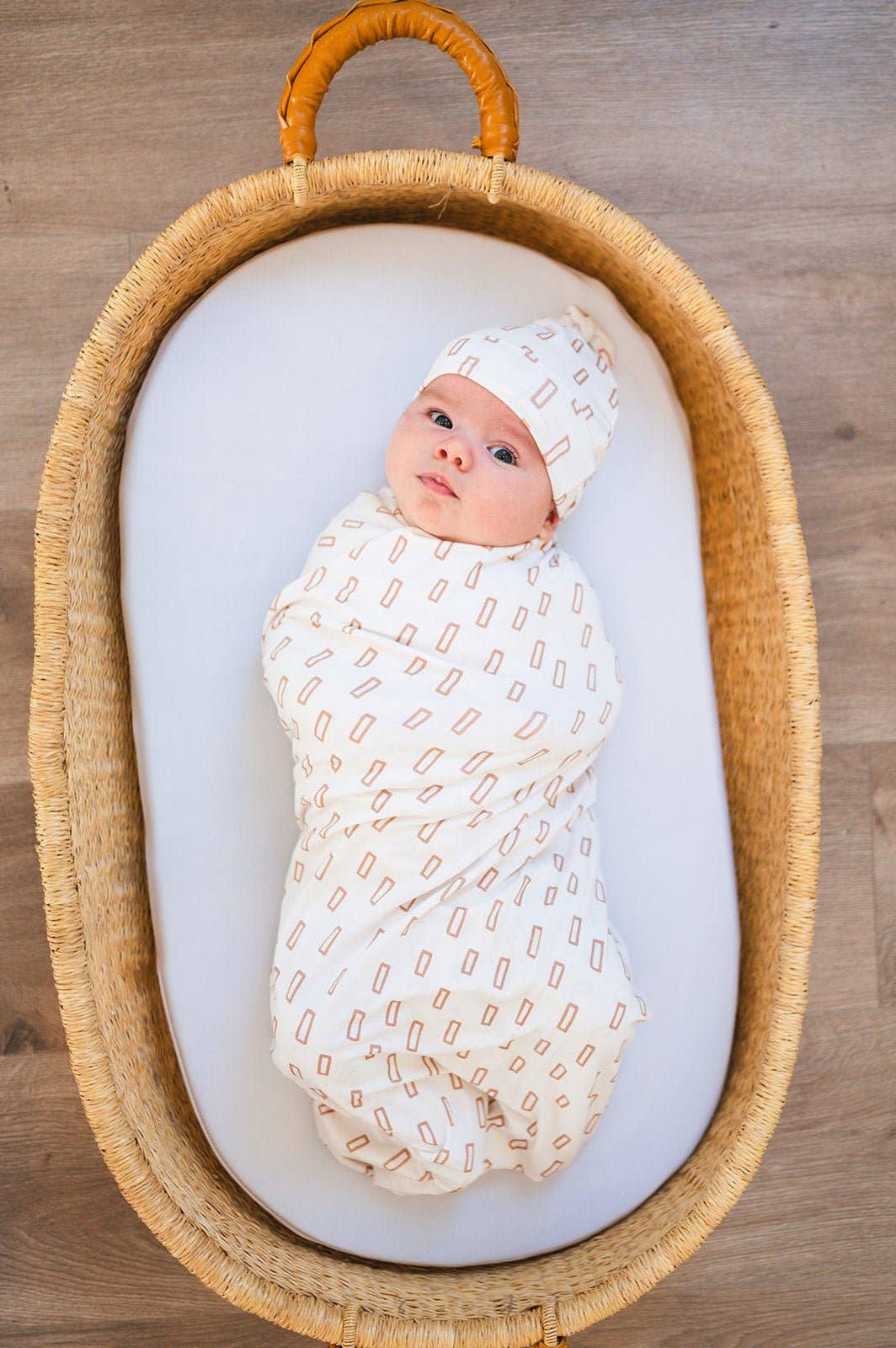Neutral Rectangle Bamboo Stretch Swaddle