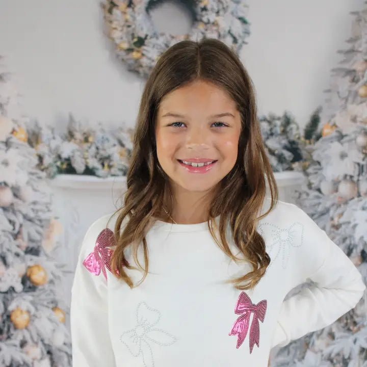 Sweet Soul Sequin Bow Sweatshirt