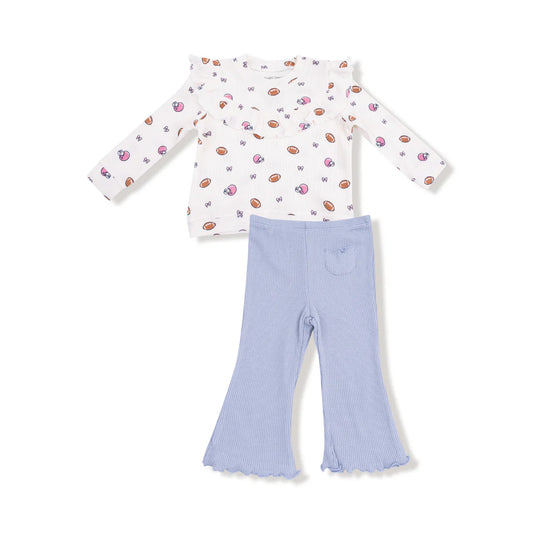 Angel Dear Footballs and Bows Waffle Set