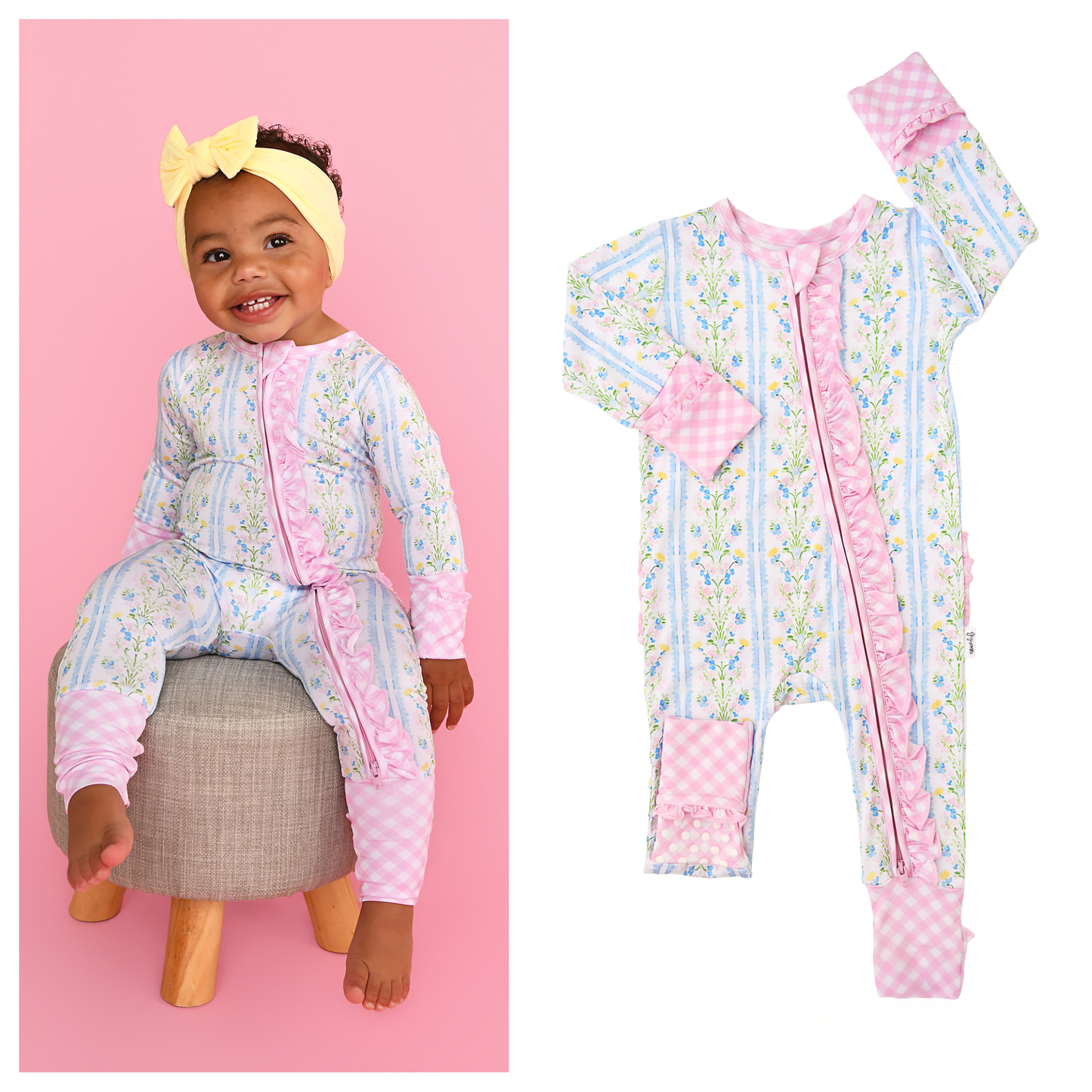 Gigi & Max Nora Ruffle Zippy Romper