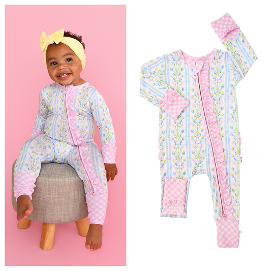 Gigi & Max Nora Ruffle Zippy Romper
