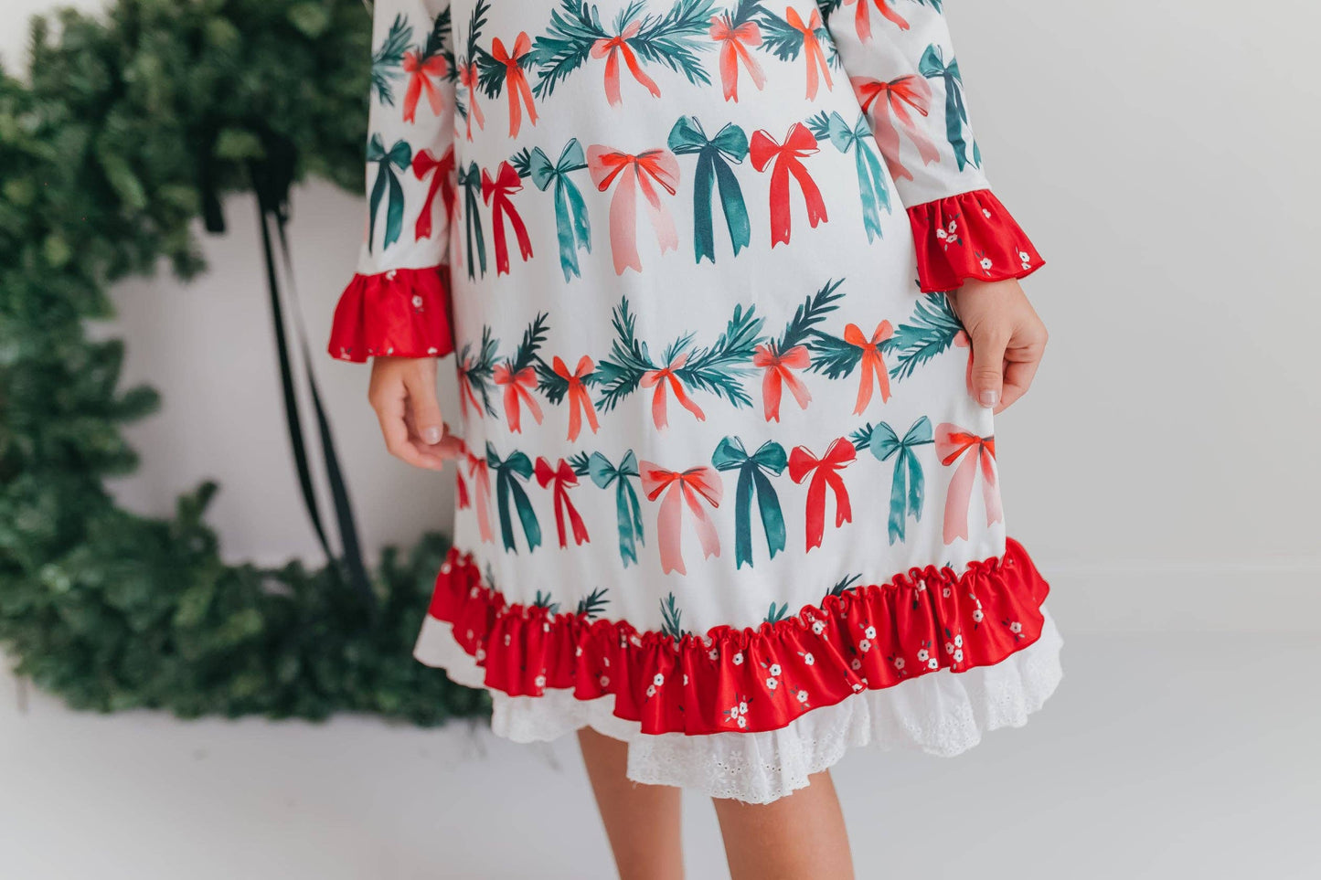 Holly & Bows Christmas Holiday Lounge Gown