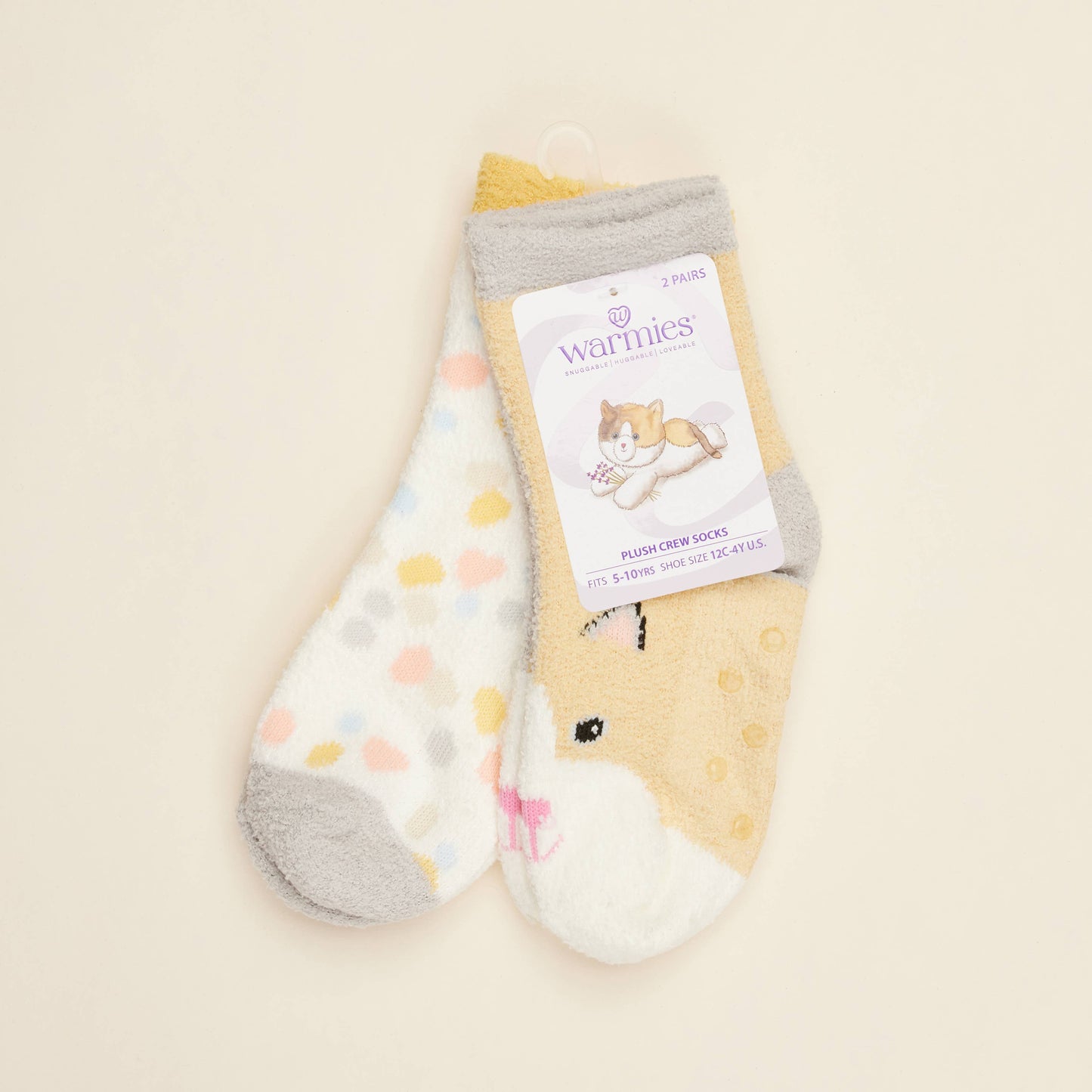 Warmies Calico Cat Crew Socks