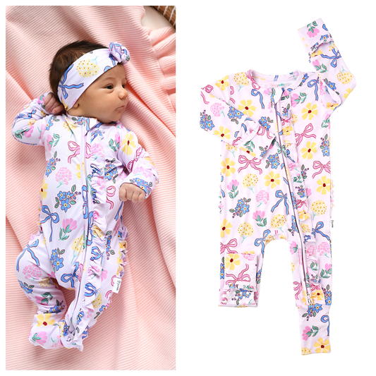 Gigi & Max Evie Ruffle Zippy Romper