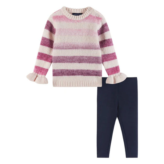 Andy & Evan Ombre Stripe Infant Legging Set