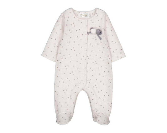Mayoral Grey Flower Footie
