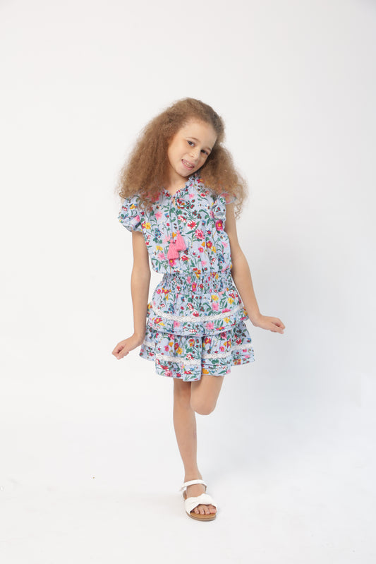 Joyous & Free Blue Floral Lennon Dress