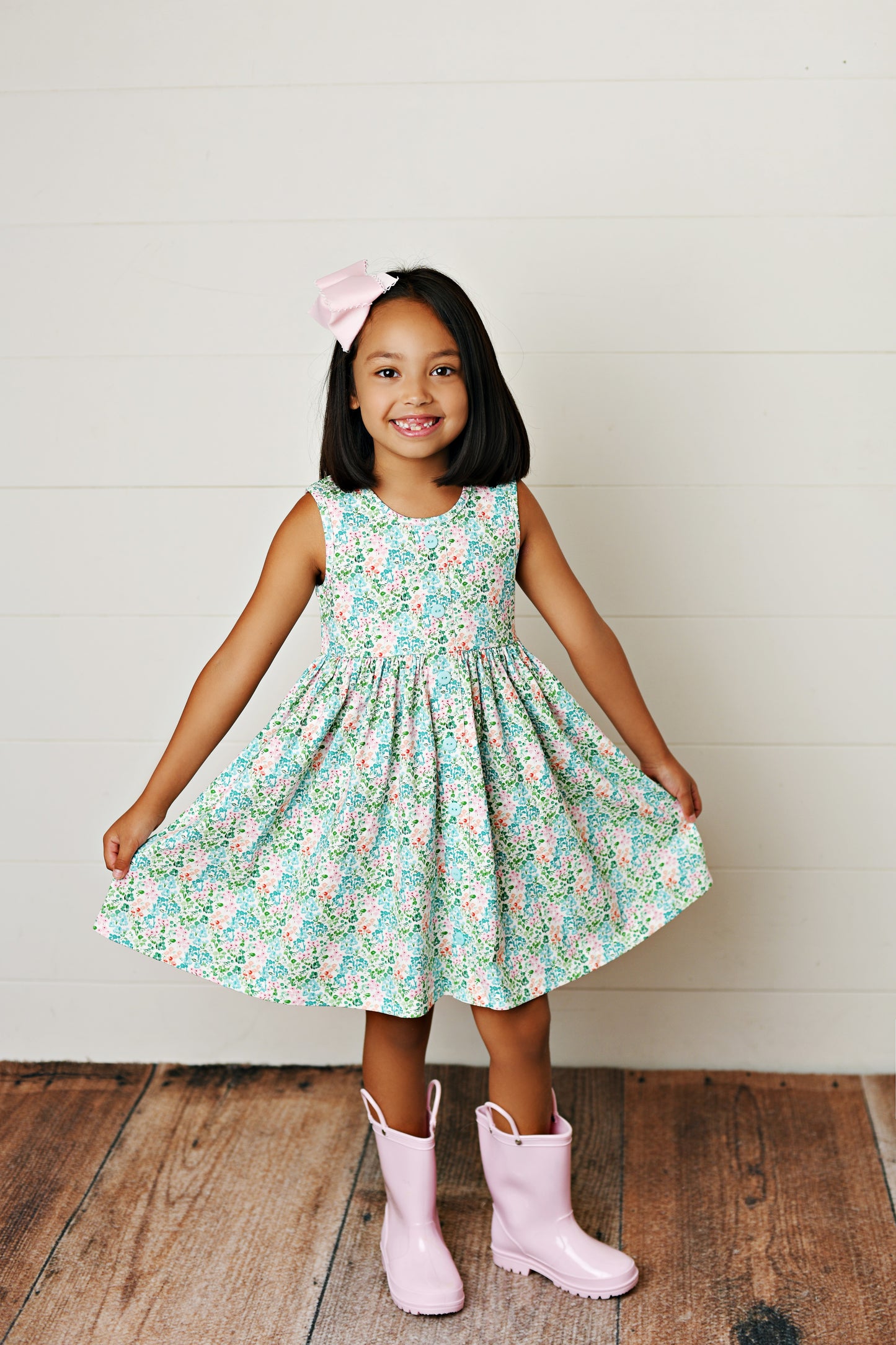 Swoon Baby Sea Breeze Prim Floral Dress