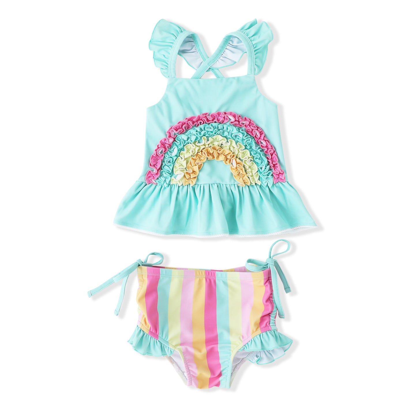 Swoon Baby Rainbow Stripe Tankini