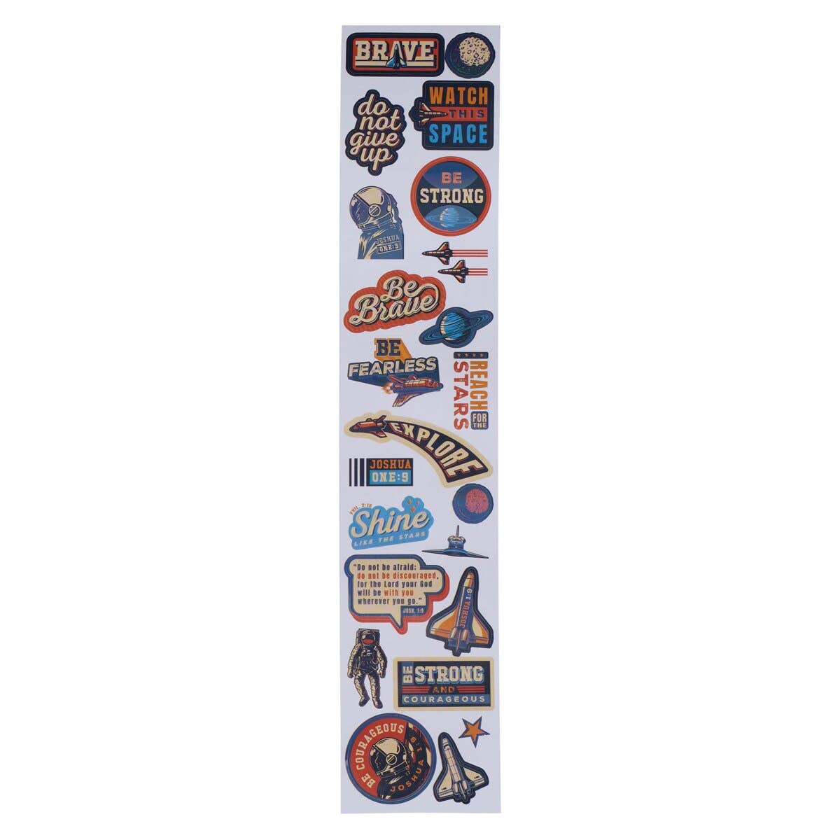 Sticker Roll Motivational Strong & Courageous