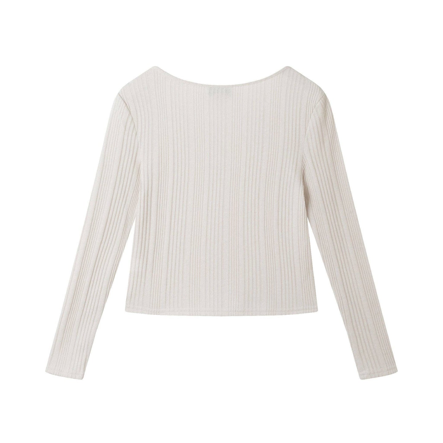 Ribbed Jersey Top & Tweed Skirt Set