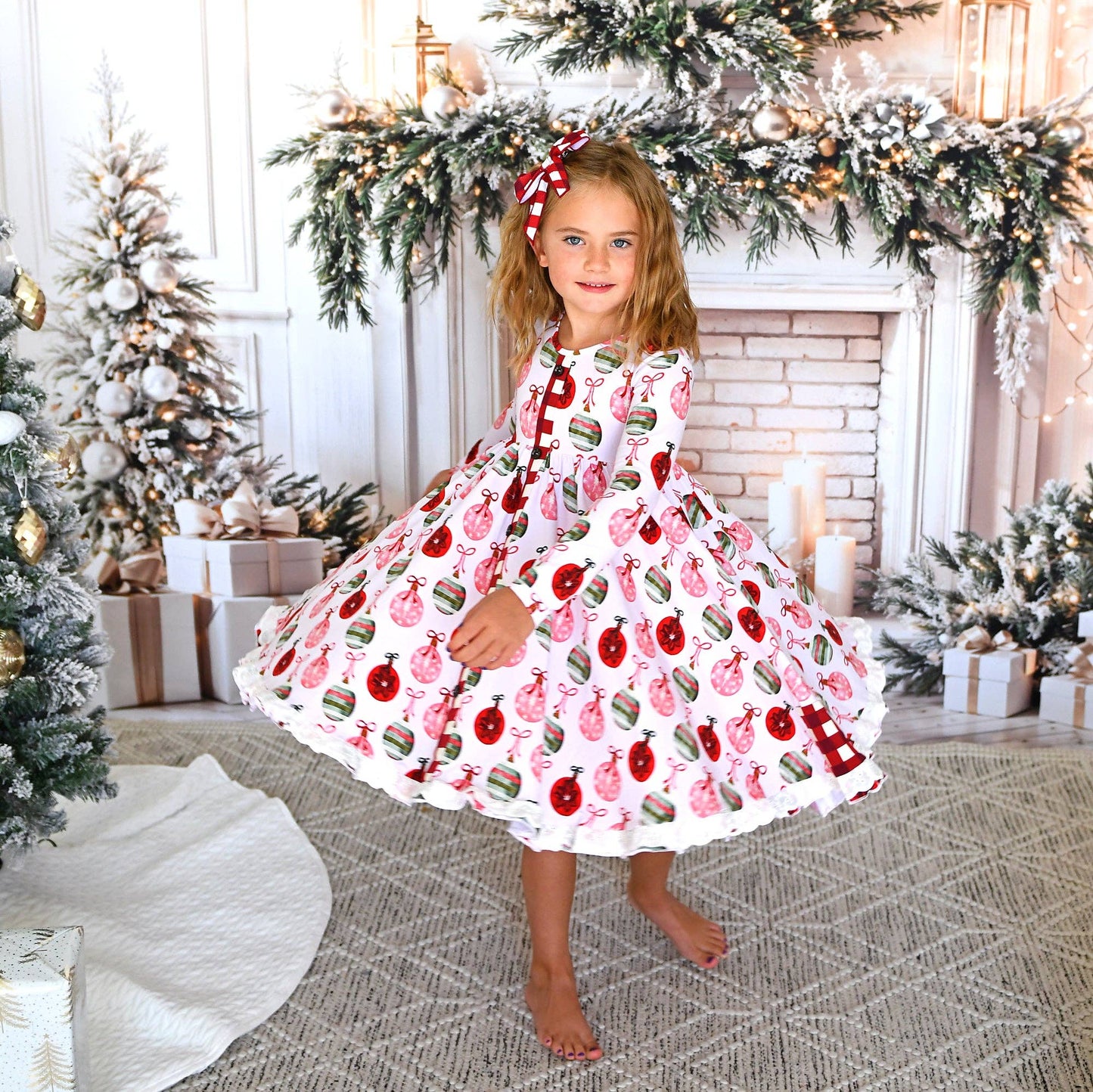 Gigi & Max Kit Ornaments Button Dress