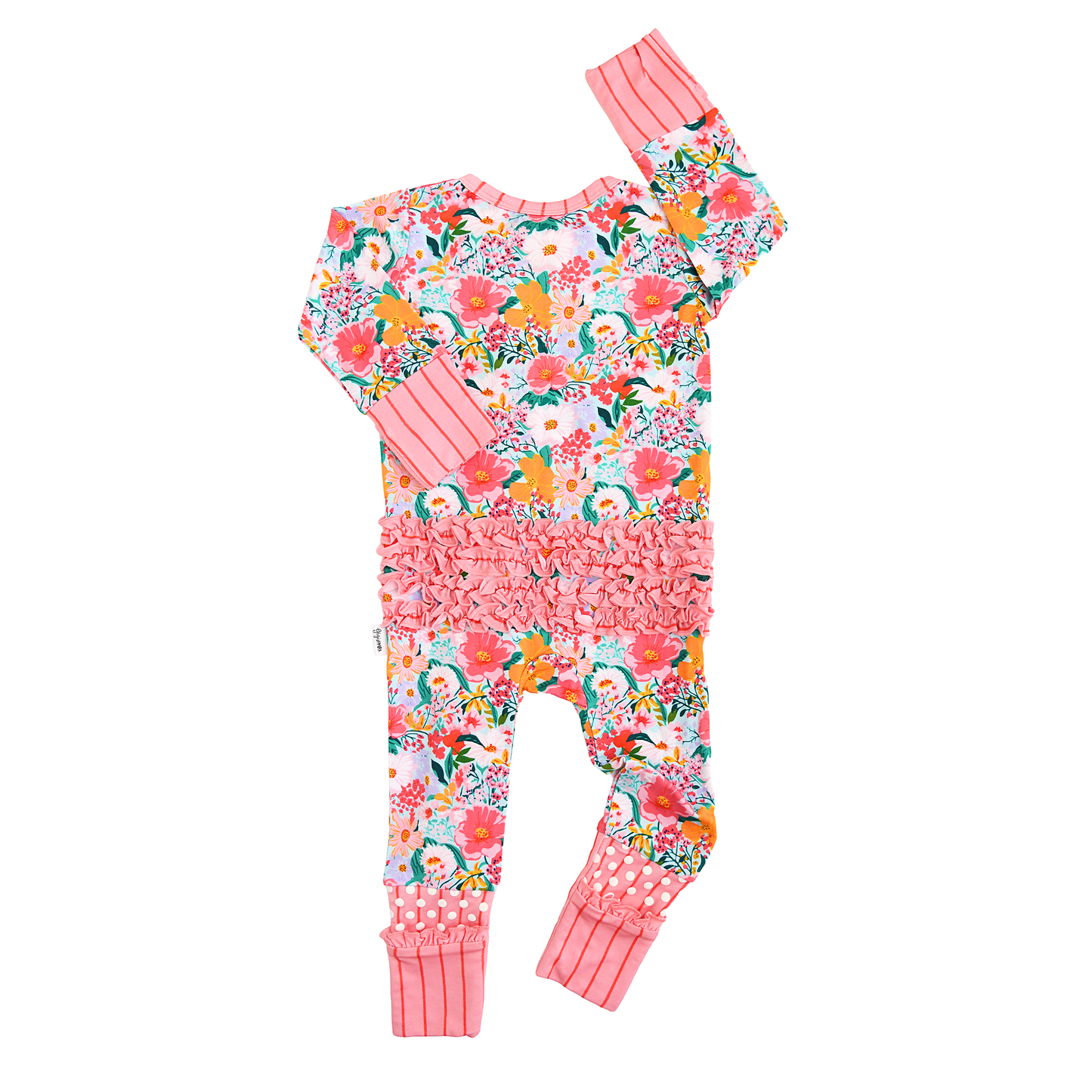 Gigi & Max Cecelia Floral Ruffle Zipper Romper