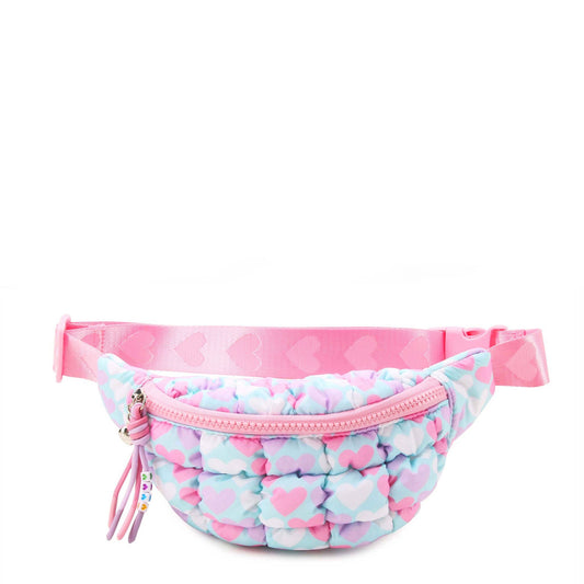 Quilted Scrunchies Heart Printed Fanny Pack
