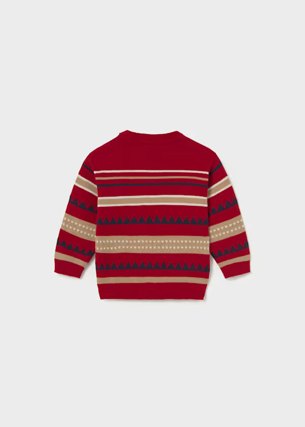 Mayoral Red Patterned Sweater