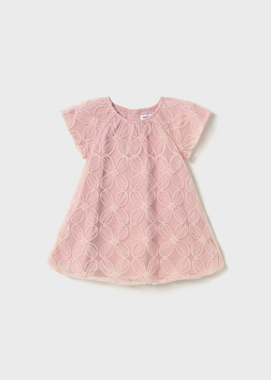 Mayoral Rose Embroidered Tulle Dress