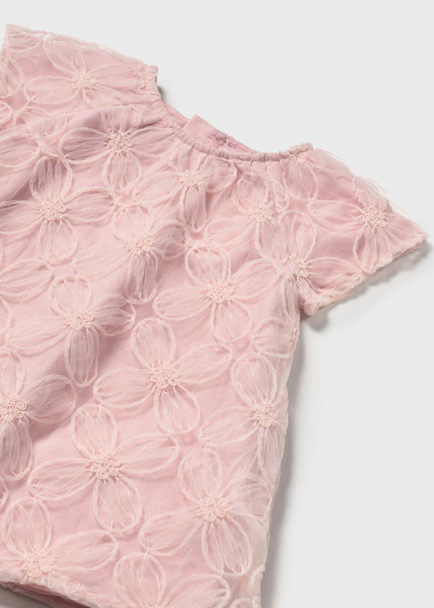 Mayoral Rose Embroidered Tulle Dress