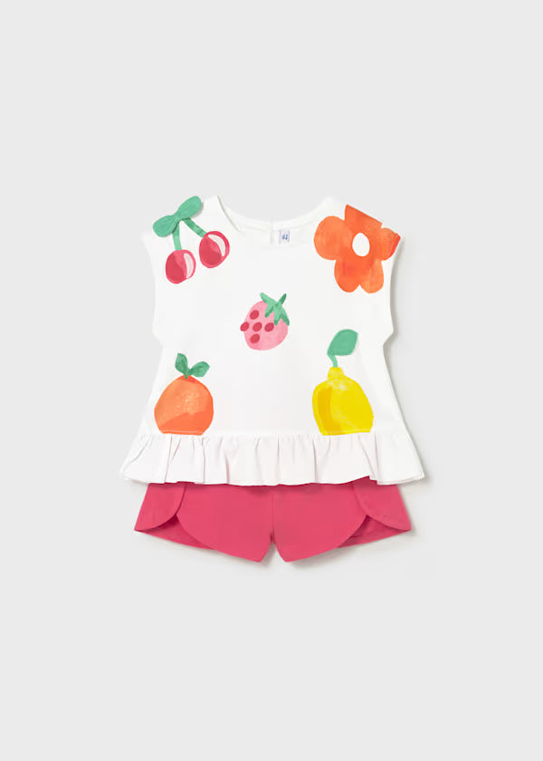 Mayoral Magenta Knit Fruit Set