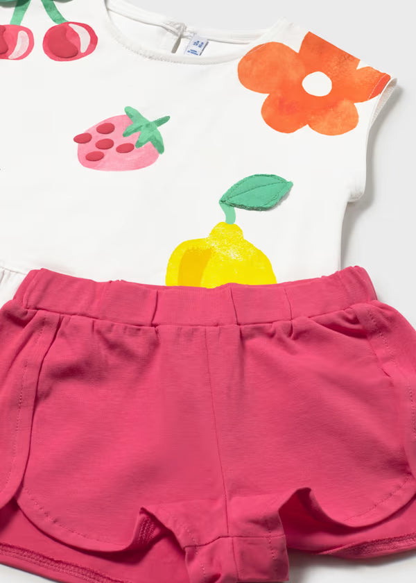 Mayoral Magenta Knit Fruit Set