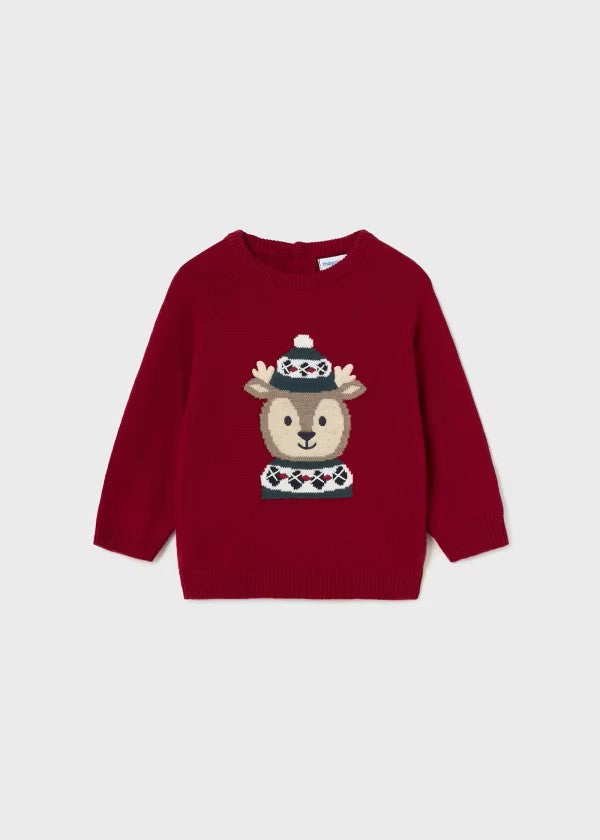 Mayoral Cherry Winter Deer Sweater