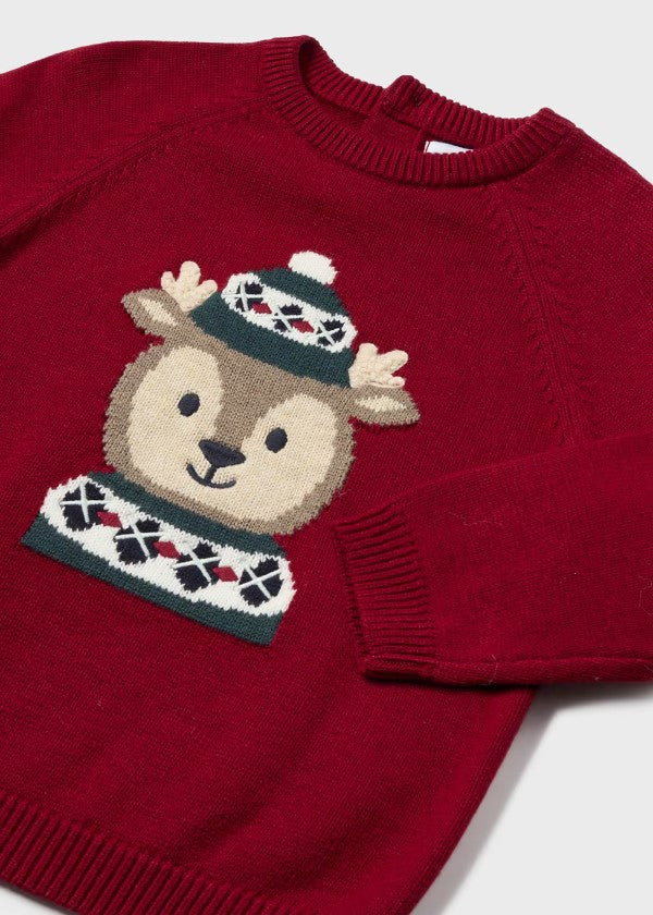 Mayoral Cherry Winter Deer Sweater