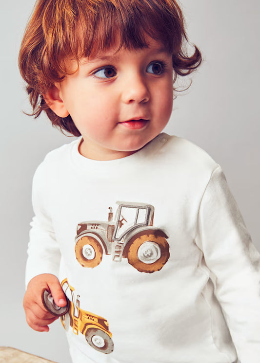 Mayoral Tractor Lift Flap Shirt & Knit Pant