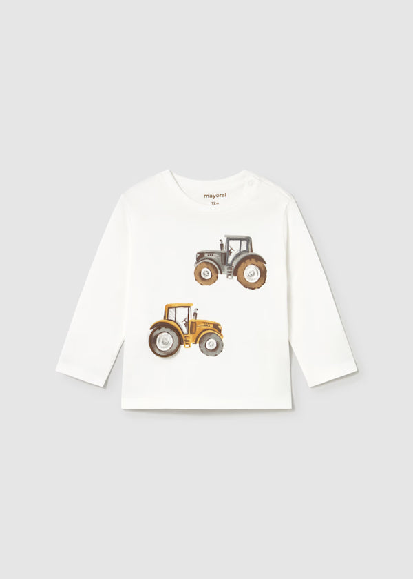 Mayoral Tractor Lift Flap Shirt & Knit Pant