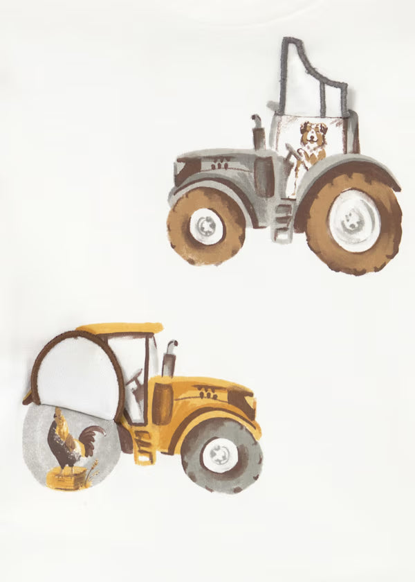 Mayoral Tractor Lift Flap Shirt & Knit Pant