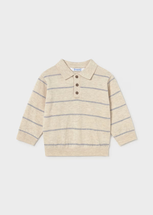 Mayoral Stone Stripe Sweater