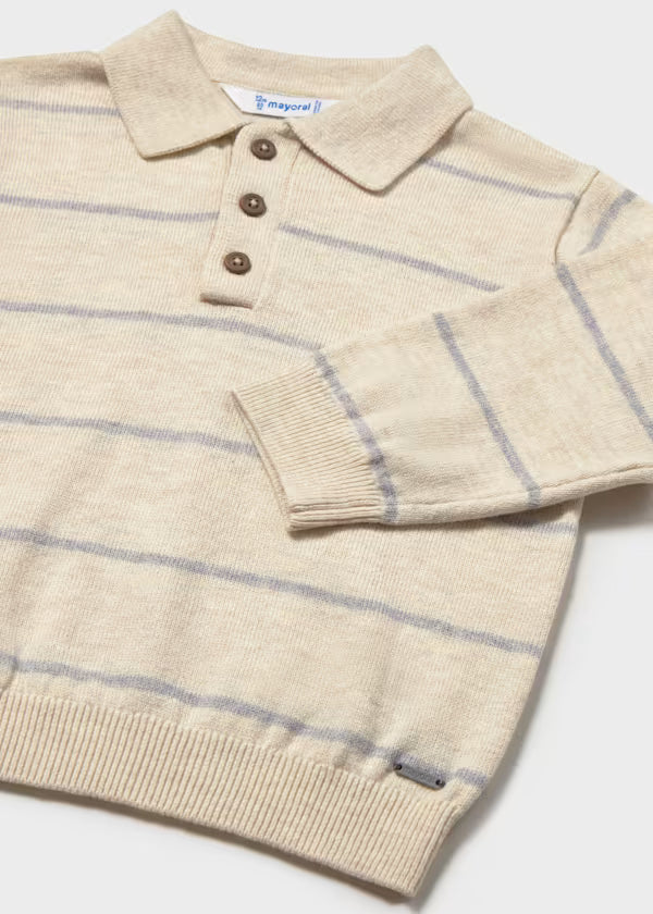 Mayoral Stone Stripe Sweater