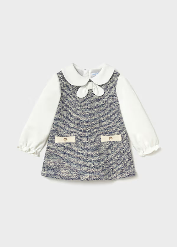 Mayoral Navy Tweed Jumper Set