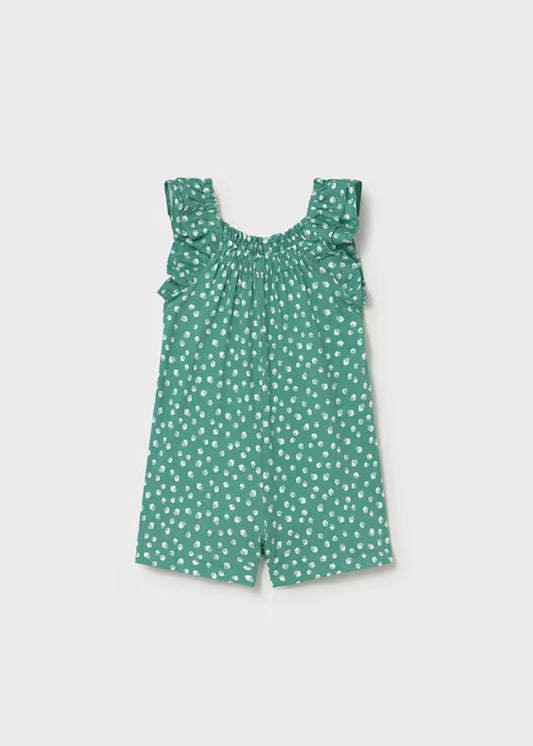Mayoral Emerald Polka Dot Romper