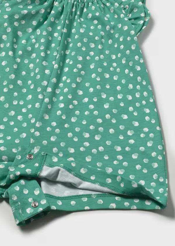Mayoral Emerald Polka Dot Romper