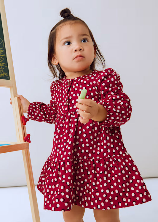 Mayoral Red Button Dot Dress