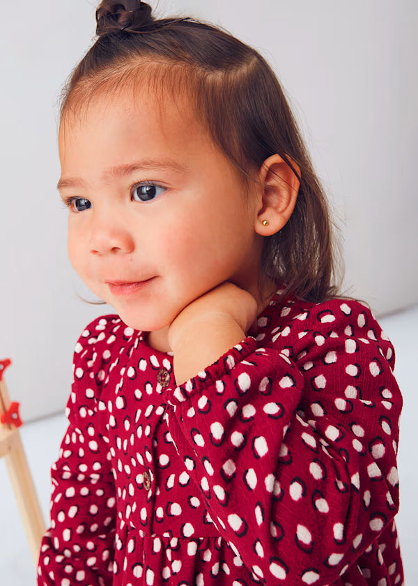 Mayoral Red Button Dot Dress