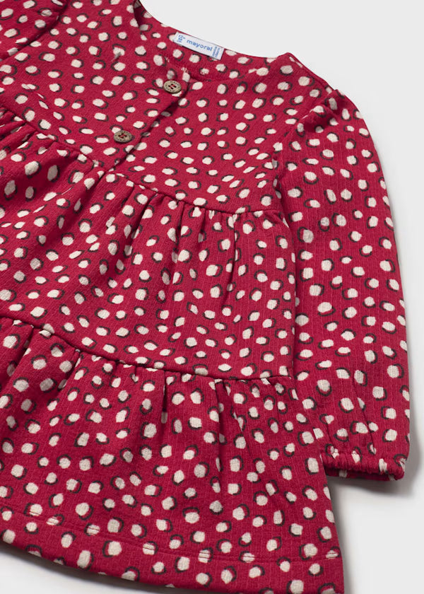 Mayoral Red Button Dot Dress