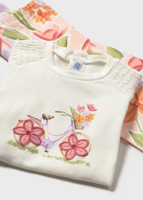Mayoral Blossom Bike Knit Set