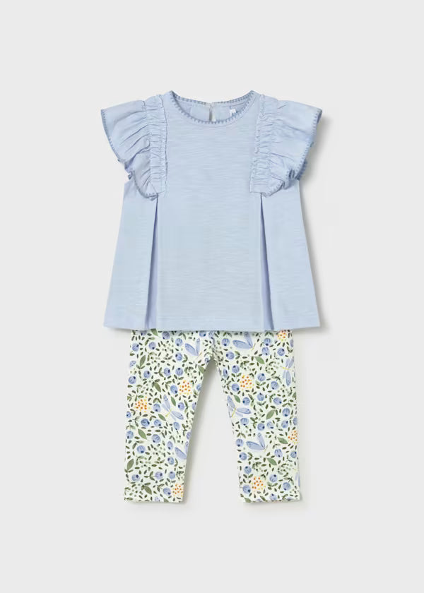 Mayoral Sky Floral Tunic Set