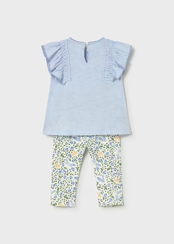 Mayoral Sky Floral Tunic Set
