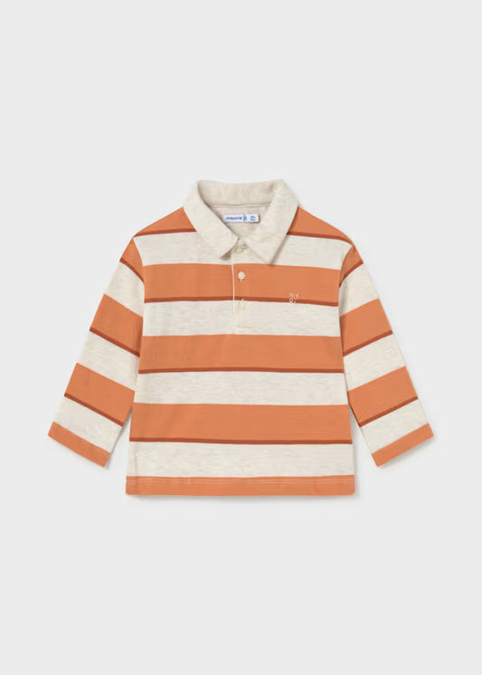 Mayoral Orange Stripe Polo Shirt