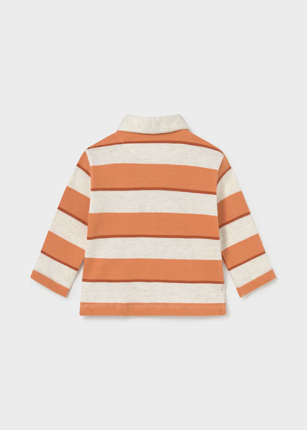 Mayoral Orange Stripe Polo Shirt