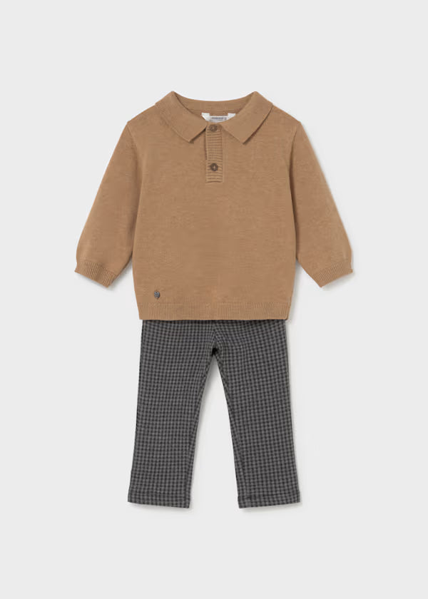Mayoral Biscuit Sweater & Trouser Set