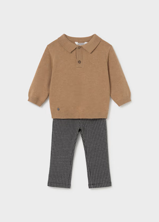 Mayoral Biscuit Sweater & Trouser Set